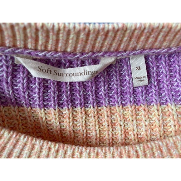 Soft Surroundings Sweater Karlie Stripe Knit - Picture 6 of 7